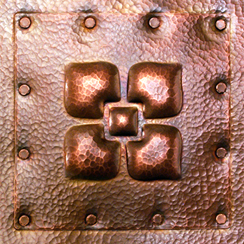 Embossed copper